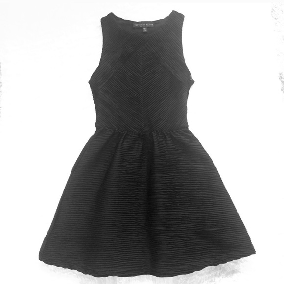 Topshop PETITE Dresses & Skirts - Black Topshop dress with peplum skirt